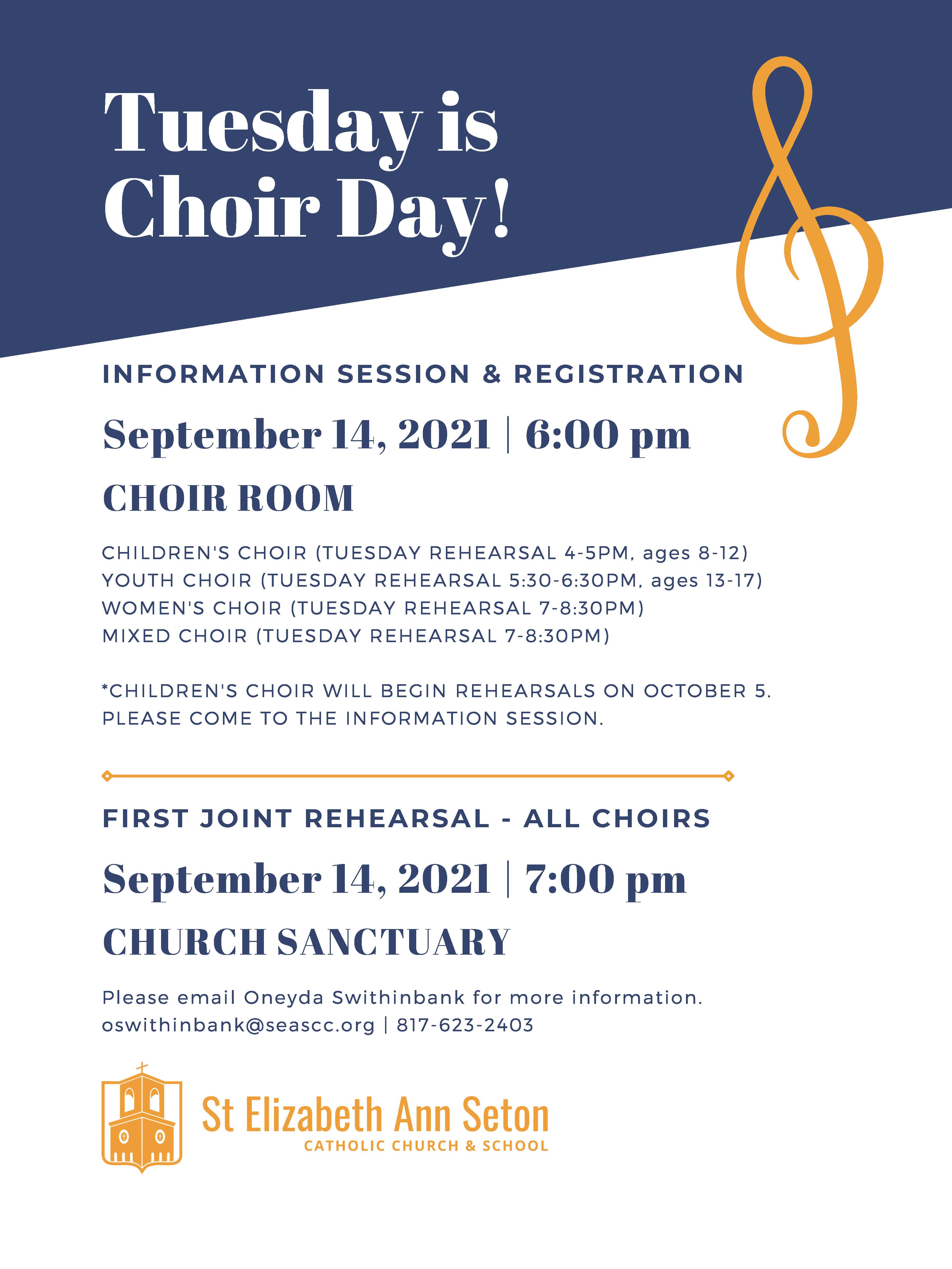 Music & Choir | St. Elizabeth Ann Seton Catholic Church